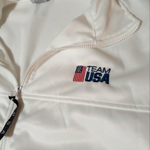Vintage Men's Team USA Olympic White Full-zip Jacket - Picture 2 of 16
